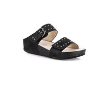 Grunland CI3118 DIRA Steckdosenleiste mit doppeltem Klettverschluss und Nieten, Schwarz , 41 EU