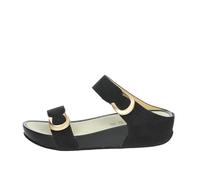 GRUNLAND DIRA CI2577 Schwarze Damenhausschuhe mit Keilrissen 39