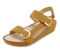 GRUNLAND DIRA SA1057 braune Leder Damen Hausschuhe Keilriemen 40