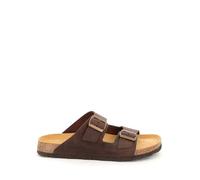 Grunland Doppelband-Slipper mit metallfreien Schnallen | BOBO CB1631 Mogano 46