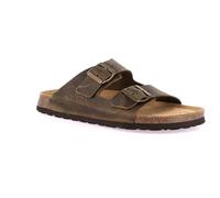 Grunland Doppelband-Slipper mit metallfreien Schnallen | BOBO CB1631 Oliva 41