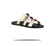Grunland Flache Steckdosenleiste mit aufgesetzten Steinen | SUVI CB1848, Platin, 39 EU