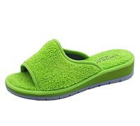 Grunland Frottee-Slipper mit offener Zehenpartie | DOLA CI1317 Lime 38