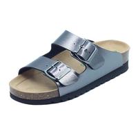 Grunland HOLA CB0972 Anthrazit Komfort-Sandalen für Damen aus Kunstleder mit doppelter Schnalle, anthrazit, 40 EU