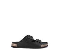 Grunland Komplett schwarzer Slipper mit Doppelschnalle | BOBO CB0734 Nero-Nero 42