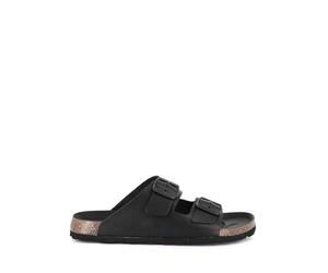 Grunland Komplett schwarzer Slipper mit Doppelschnalle | BOBO CB0734 Nero-Nero 42