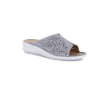 Grunland Maxi-Hausschuhe mit perforiertem Band | DAMI CE0480, denim, 34 EU