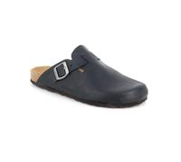 GRUNLAND ROBI CB7034 Blaue Herren Hausschuhe geschlossene Spitze Lederinnensohle Schnalle 42