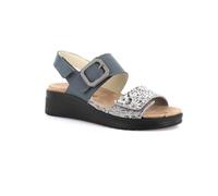 Grunland Sandale mit Blumenmuster und grosser Schnalle | DIDA SE0197 BLU 38