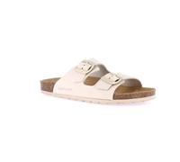 GRUNLAND SARA CB0003 Creme beige Damen Hausschuhe Birkenschnallen Leder 38