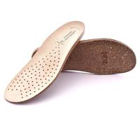 Grunland XX0813 XX Beige Ersatz-Fußbett aus Kork und echtem Leder für Sandalen und Hausschuhe, Leinen, ESTA DARA Ines, beige, 40 EU