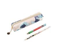 Grupo Erik Mäppchen Hokusai 1 Fach mit Stift Etui Schule mit Kugelschreiber und Beistift mit Radierbummi - Federmäppchen Mädchen Jungen Hokusai Geschenke Einschulung