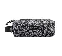 Grupo Erik Mäppchen Keith Haring 1 Fach - Stift Etui Schule - Federmäppchen Mädchen Schlampermäppchen Jungen Federtasche - Offizieller Fanartikel, Schwarz