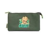Grupo Erik Mäppchen Marvel I am Groot Federmappe 3fach - Stift Etui Schule - Federmäppchen Mädchen Schlampermäppchen Jungen Federtasche 3 fächer Marvel Fanartikel
