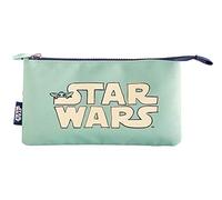 Grupo Erik Mäppchen The Mandalorian Child Baby Yoda Grogu Federmappe 3fach - Stift Etui Schule - Federmäppchen Mädchen Schlampermäppchen Jungen Federtasche 3 fächer Star Wars Fanartikel