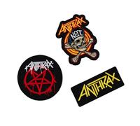 Erik Bügelflicken Anthrax - Set 3 - Patches zum Aufbügeln für Textilien, Erwachsene & Kinder