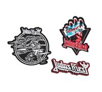 Grupo Erik Patches zum Aufbügeln Bügelbilder für Textilien Judas Priest Set 3 Bügelflicken Aufnäher Erwachsene und Kinder