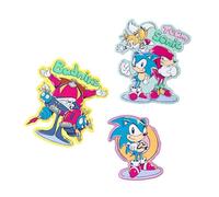 Grupo Erik Patches zum Aufbügeln Bügelbilder für Textilien Sonic The Hedgehog Set 3 Bügelflicken Aufnäher Erwachsene und Kinder - Offizieller Sonic Fanartikel