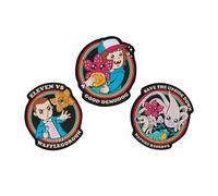 Grupo Erik Patches zum Aufbügeln Bügelbilder für Textilien Stranger Things Set 3 Bügelflicken Aufnäher Erwachsene und Kinder - Offizieller Stranger Things Merch