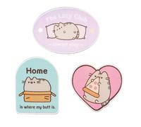 Grupo Erik Pusheen Cat Patches zum Aufbügeln Bügelflicken Merch | Bügelbilder für Textilien Pusheen Cat Set 3 Bügelflicken Aufnäher Erwachsene - Offizieller Pusheen Fanartikel Geschenke