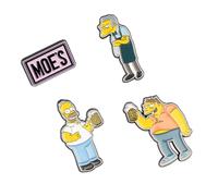 Grupo Erik Set Pins Die Simpsons - 4 Anstecknadeln - Geschenke The Simpsons Merch Fanartikel