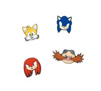 Grupo Erik Set Pins Sonic The Hedgehoc - 4 Anstecknadeln - Sonic Geschenke Sonic Merchandising