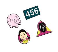 Grupo Erik Set Pins Squid Game - 4 Anstecknadeln Squid Game Geschenke Merchandising