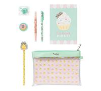 Grupo Erik Schreibwaren-Set Pusheen Foodie – Stifte, Bleistift mit Radiergummi, Spitzer & Notizzettel
