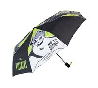 Grupo Erik Taschen Regenschirm Automatik Disney Bösewichte Regenschirm Klein - Regenschirm Kinder und Erwachsene - Taschenschirm Automatik Offizieller Disney Merch Schwarz