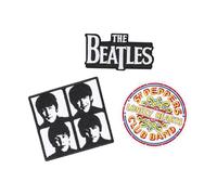 Grupo Erik Patches zum Aufbügeln Bügelbilder für Textilien The Beatles Set 3 Bügelflicken Aufnäher Erwachsene The Beatles Merch