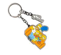 Grupo Erik Schlüsselanhänger Ringe The Simpsons Schlüsselring - Geschenke Männder und Frauen Offizieller Die Simpsons Merch Geschenke