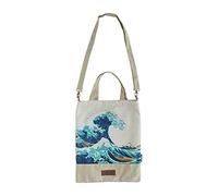 Kokonote Tote Bag Hokusai Die große Welle vor Kanagawa Baumwolltasche Bedruckt - Stofftasche Damen und Herren - Jutebeutel 34 x 1 x 42 cm Einkaufstasche