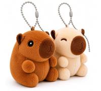 Grupo Moya Capibara Plüsch-Schlüsselanhänger, 10 cm, 1 Stück zufällig - weiche Puppe aus Polyester für Rucksack, Schlüssel und Etui - süßes Capibara-Plüschtier