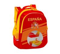 Grupo Moya Kinderrucksack, 3D, spanische Fußballmannschaft, 35 x 30 x 15 cm, 2 Fächer und 2 seitliche Netztaschen, rot, M