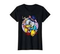 Gruseliges Stofftier Ente & Feuerwerk - Farbige Variante Preisgünstiges Grafik-T-Shirt, Damen, Schwarz, S