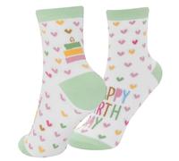 GRUSS & CO Damen Motiv "Happy Birthday" | Damensocken, Größe 36-40, Mehrfarbig 74338 Zaubersocken, Mehrfarbig, 36-40 EU
