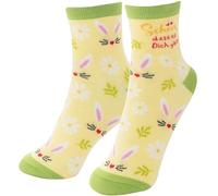 GRUSS & CO Damensocken Motiv "Schön" | lustige Motivsocken, Größe 36-40, Zaubersocken, figürlich gepresst | Geschenk für Sie, Osternnest | 73817