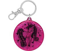 GRUSS & CO Reflektor Motiv "Einhorn" | Runder Anhänger mit Schlüsselring und Karabinerverschluss, Schlüsselanhänger auf Headercard, Reflektoranhänger | Kindergeburtstag, Geschenk, Schulstart | 70158