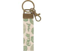 GRUSS & CO Schlüsselanhänger Canvas Motiv "Chill mal" | Anhänger aus hellem Canvas mit Motiv "Chill mal", mit Karabiner | 48409