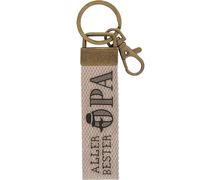 GRUSS & CO Schlüsselanhänger Canvas Motiv "Opa" | Anhänger aus dunklem Canvas mit Motiv "Allerbester Opa", mit Karabiner | 48400