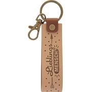 GRUSS & CO Schlüsselanhänger Kunstleder Motiv Mensch | Anhänger aus hellem Kunstleder mit Motiv Lieblingsmensch, inkl. Karabiner | 48372