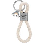 GRUSS & CO Schlüsselanhänger Loop Motiv "Zauberhaft" | Anhänger bestehend aus einer geflochtenen Schlaufe, mit Motivdruck "Du bist zauberhaft", mit Regenbogen-Charm | 48367