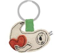 GRUSS & CO Schlüsselanhänger mit Motiv "Faultier" | Anhänger aus Ananas-Fasern, figürlich, mit Schlüsselring | lustiges Geschenk, nachhaltig | 74356