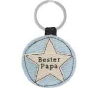 GRUSS & CO Schlüsselanhänger mit Motiv Papa | Anhänger aus Ananas-Fasern, figürlich, mit Schlüsselring | lustiges Geschenk, nachhaltig | 74367