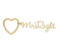 GRUSS & CO Sheepworld, 47501 - Paar Schlüsselanhänger, Mrs Right Mr Right, Metall, Größe mit Schlüsselring: 10cm x 3,5cm, Farbe: silber, gold