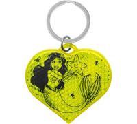 GRUSS & CO Sheepworld - 74218 - Anhänger, Reflektor, Herz mit Meerjungfrau, Dein cooler Schulweg-Begleiter, 5,5cm, mit Metallring