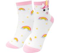 GRUSS & CO Kindersocken mit Motiv Einhorn | Größe 30-35, Motivsocken für Kinder | Lustiges Geschenk, Kindergeburtstag | 70245
