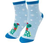 GRUSS & CO Zaubersocken Kinder Motiv "Dino" | Kindersocken, Größe 30-35, gepresst geliefert | Geschenk, Winter, Weihnachten | 51169