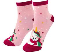 GRUSS & CO Zaubersocken Kinder Motiv "Einhorn" | Kindersocken, Größe 30-35, mehrfarbig | Geschenk, Kindergeburtstag | 51105
