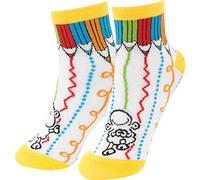 GRUSS & CO Zaubersocken mit Motiv "Stift" | Kindersocken, Größe 30-35, mehrfarbig | Geschenk Schultüte, Kindergeburtstag | 48249